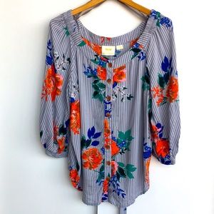 Maeve by Anthropologie floral button down blouse - Size 8